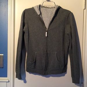 Old Navy Simple Gray Zip Up Hoodie Sweatshirt